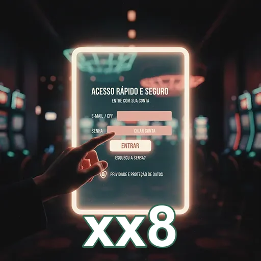 Interface de app mobile com slots populares do xx8