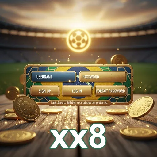 Tela do aplicativo xx8 com design moderno e acessível