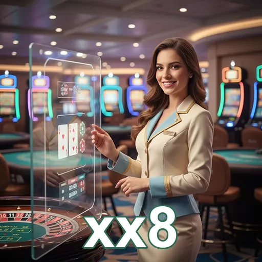 Cliente desfrutando serviços VIP no cassino xx8